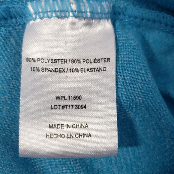 32 Degrees Cool Women's T Shirt Tee Medium Teal Short Sleeve Crew Neck Stretch - Picture 7 of 8